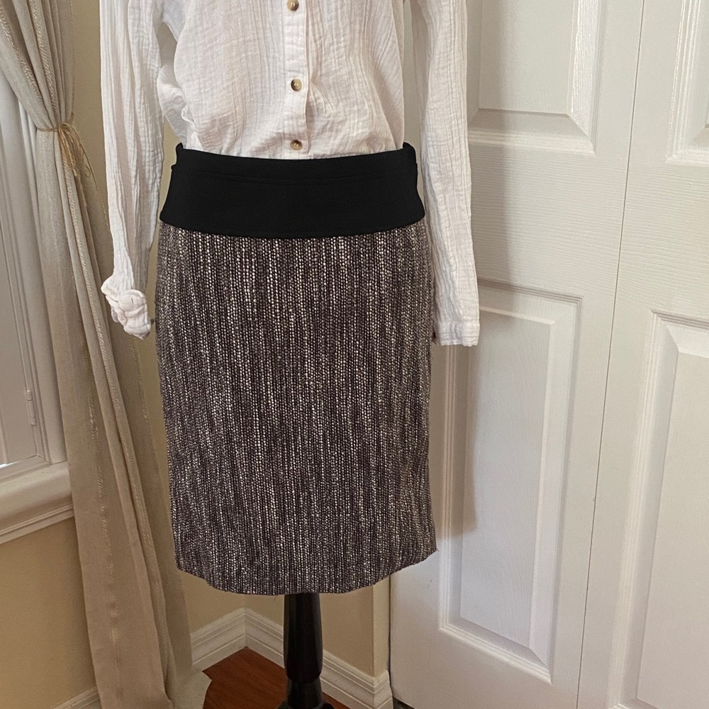 The Limited Tweed Pencil Skirt Size 4 Wide Waistband Career Office Workwear - Picture 3 of 9